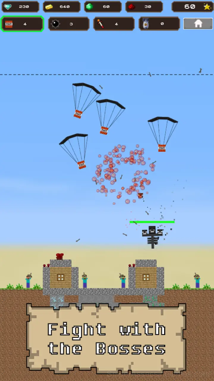 Mine Noob Fuse vs Herobrine Craft Block gameplay screenshot 2