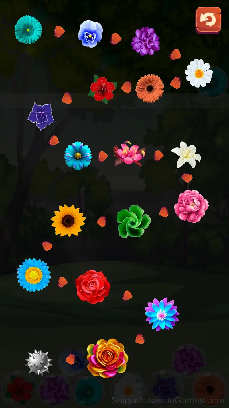 Connect the flowers! Pop the bubbles! 2048 gameplay screenshot 2
