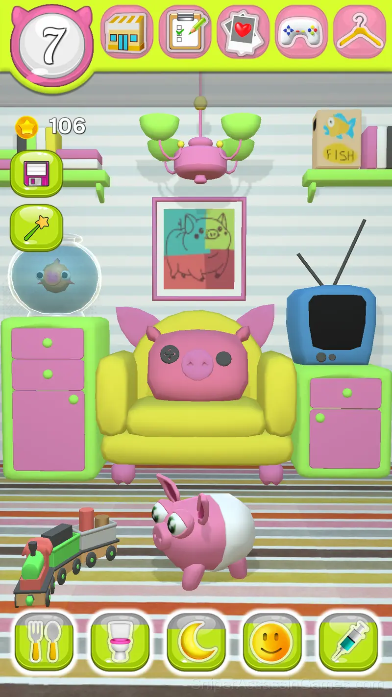 Pig Pigotchi. Grow a pig! My pet gameplay screenshot 4