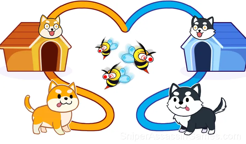 Play Save the Dog: Draw path to home
