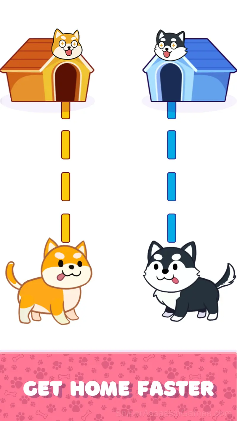 Save the Dog: Draw path to home gameplay screenshot 1