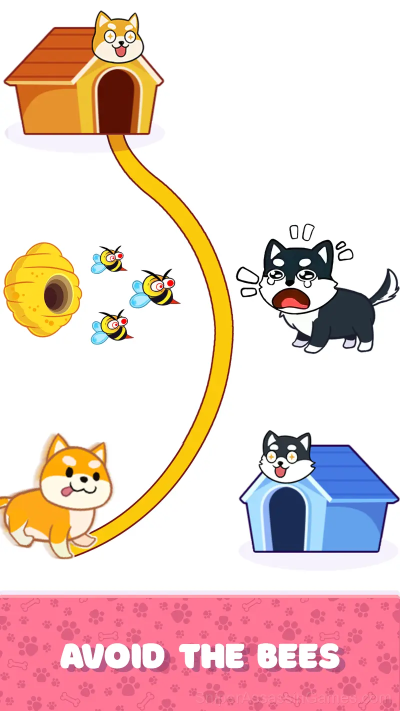 Save the Dog: Draw path to home gameplay screenshot 4