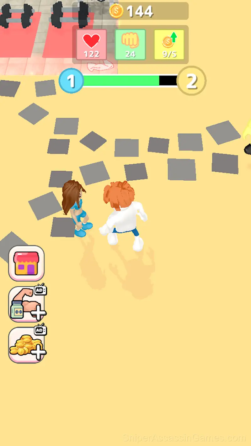 Robbie +1 Strength: Gym Clicker gameplay screenshot 1