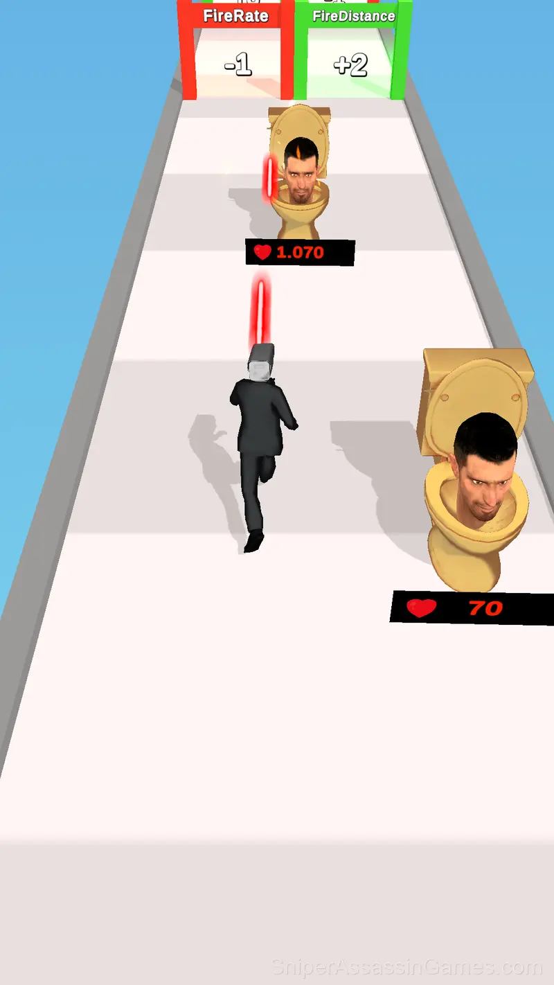 Skibidi Run on Road gameplay screenshot 2