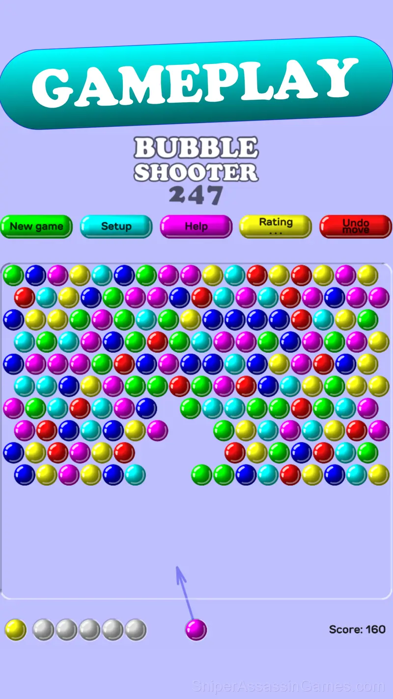 Bubble Shooter 247 gameplay screenshot 2