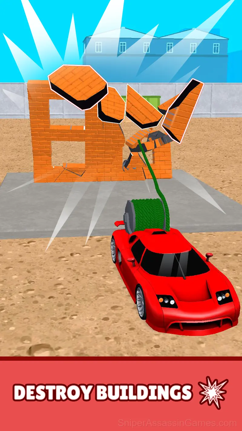 Demolition Car - Rope and Hook gameplay screenshot 1