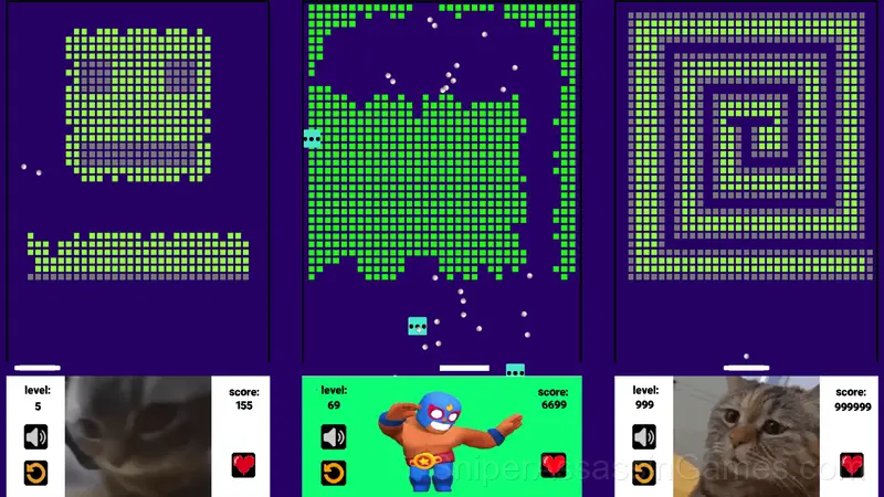 Brick Breaker Chipi Chipi Chapa Cat and Bara Bere gameplay screenshot 1