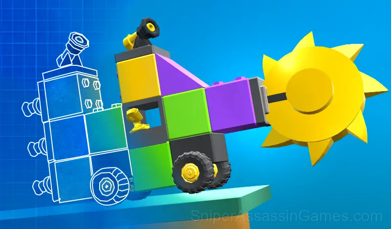 Play Crafting fighting car out of blocks