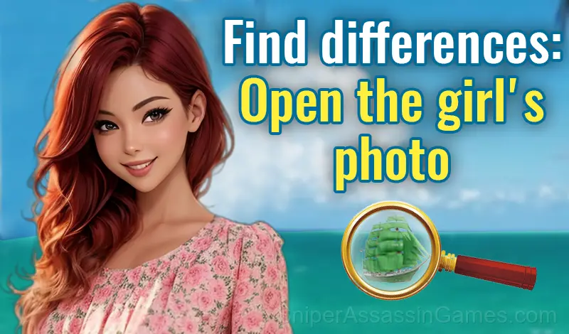 Play Find differences: Open the girl's photo