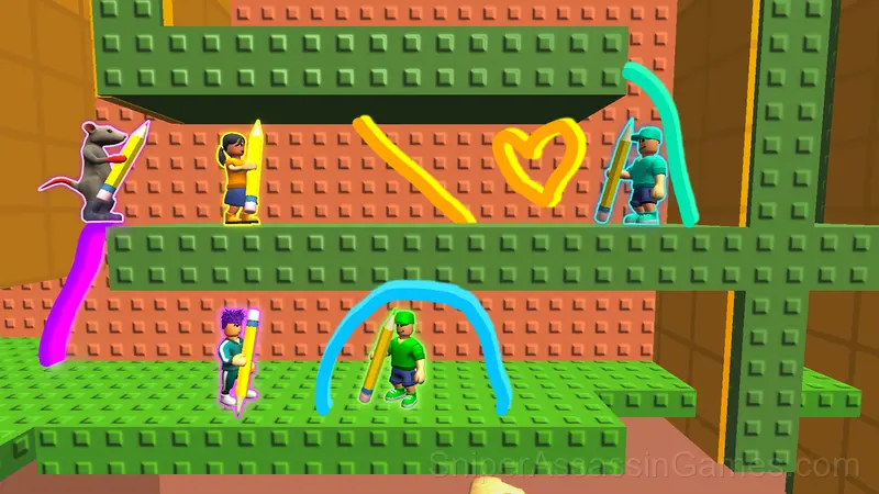 Obby online with friends: Draw and Jump! gameplay screenshot 3