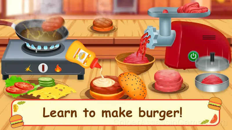 Burger Cafe - Cooking Games For Kids gameplay screenshot 1