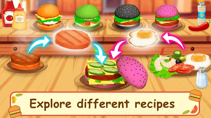 Burger Cafe - Cooking Games For Kids gameplay screenshot 5