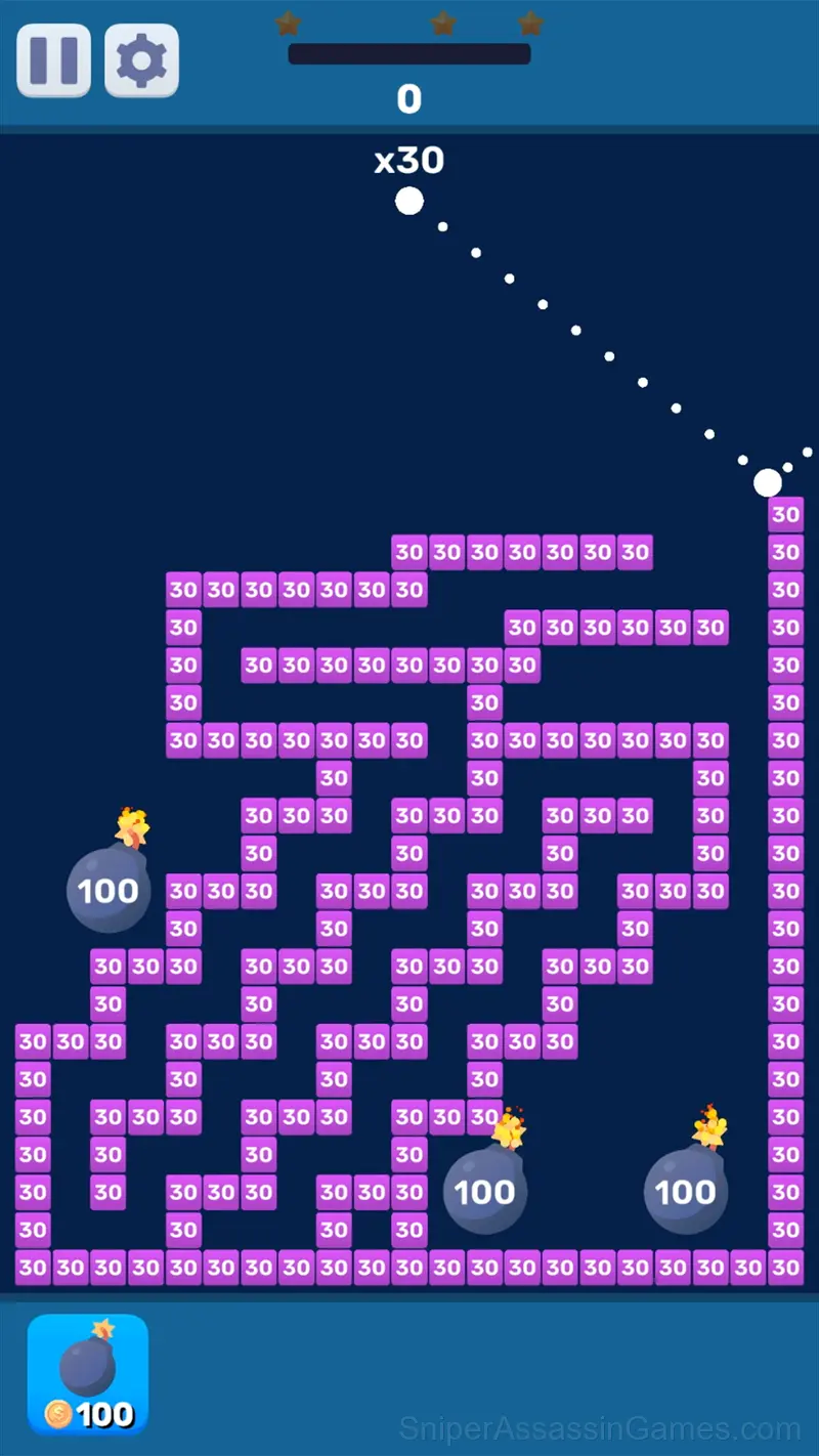 Bricks Breaker - Gravity Balls gameplay screenshot 1