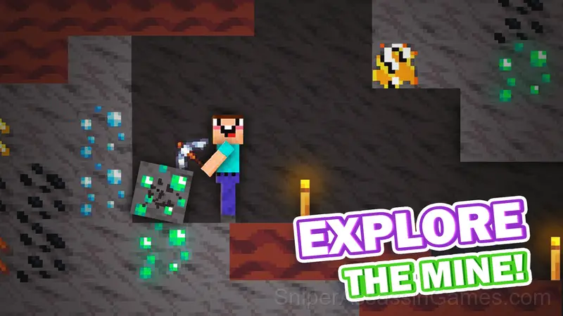 Mine 2D: Survival Herobrine gameplay screenshot 2