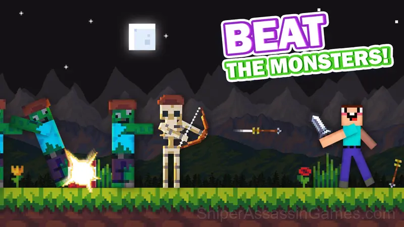 Mine 2D: Survival Herobrine gameplay screenshot 3