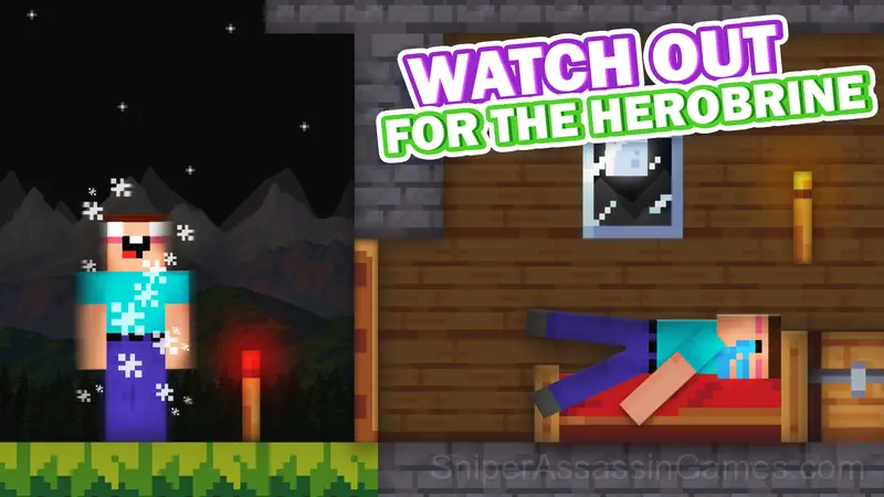Mine 2D: Survival Herobrine gameplay screenshot 4