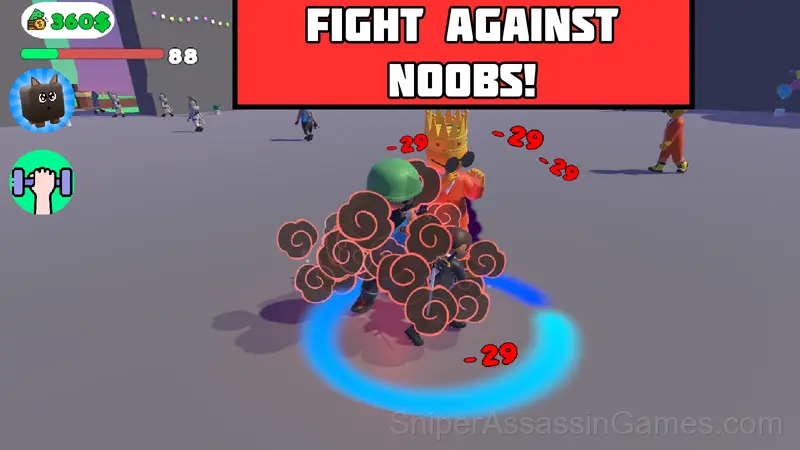 Robbie Vs The Noobs! Robux 3D! gameplay screenshot 2