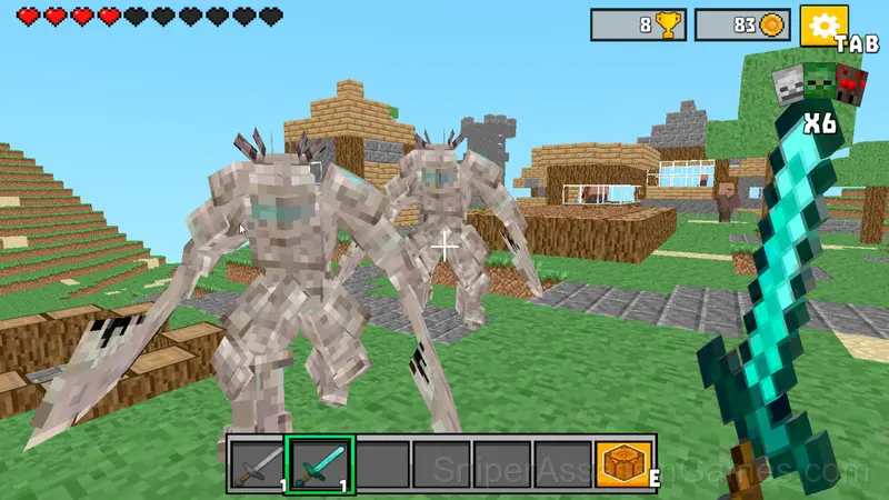 Noob defends the village gameplay screenshot 2