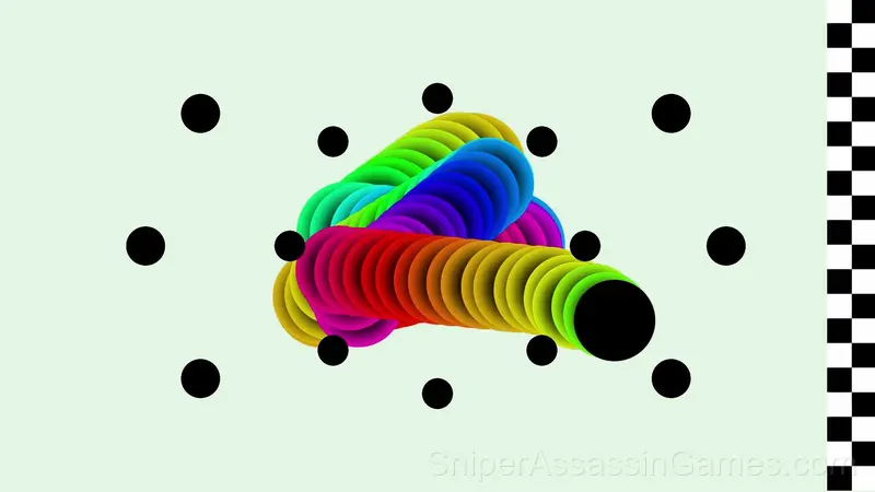 Color trail behind a black ball. Relax gameplay screenshot 1