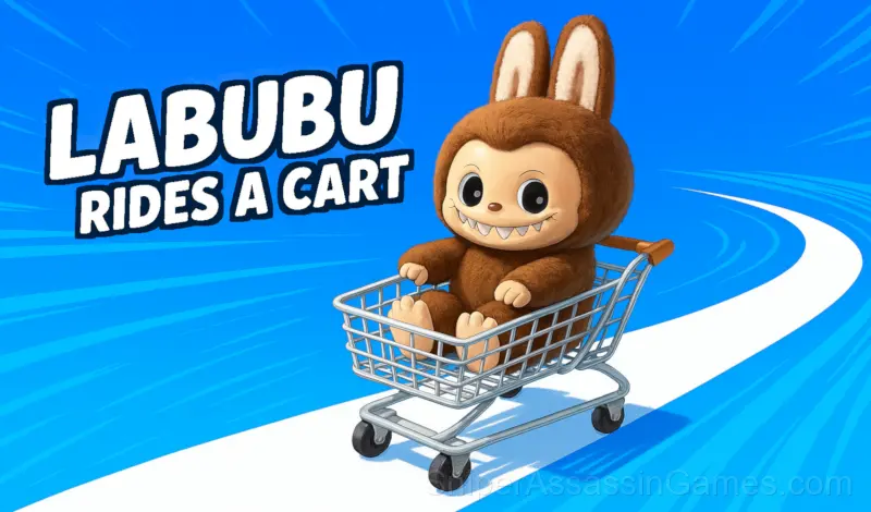 Play Labubu Rides a Cart
