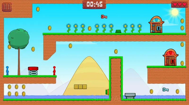 Red and Blue Stick: fire and water 2 gameplay screenshot 5