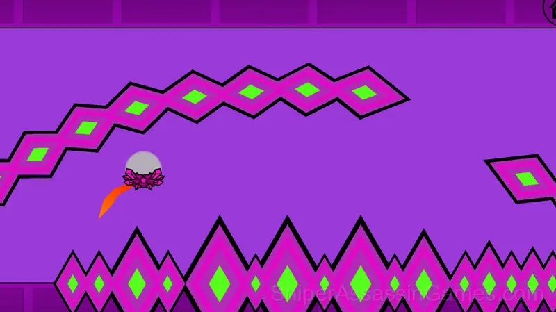 Geometry dash flying saucer gameplay screenshot 4