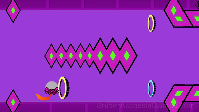 Geometry dash flying saucer gameplay screenshot 5