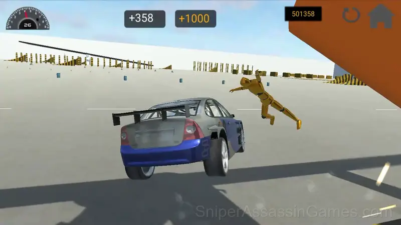 Crash tests of cars with airbags gameplay screenshot 3