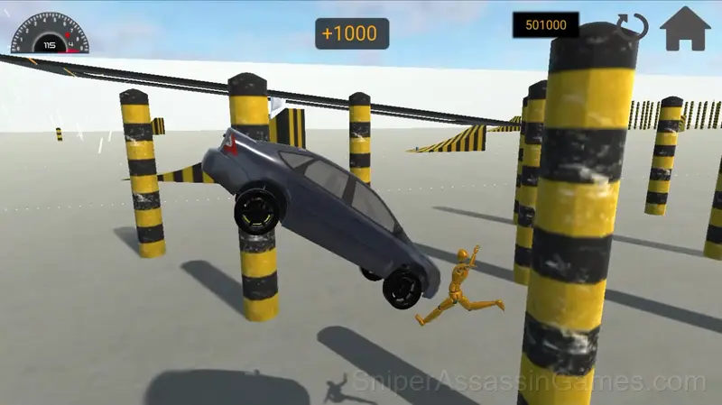 Crash tests of cars with airbags gameplay screenshot 5