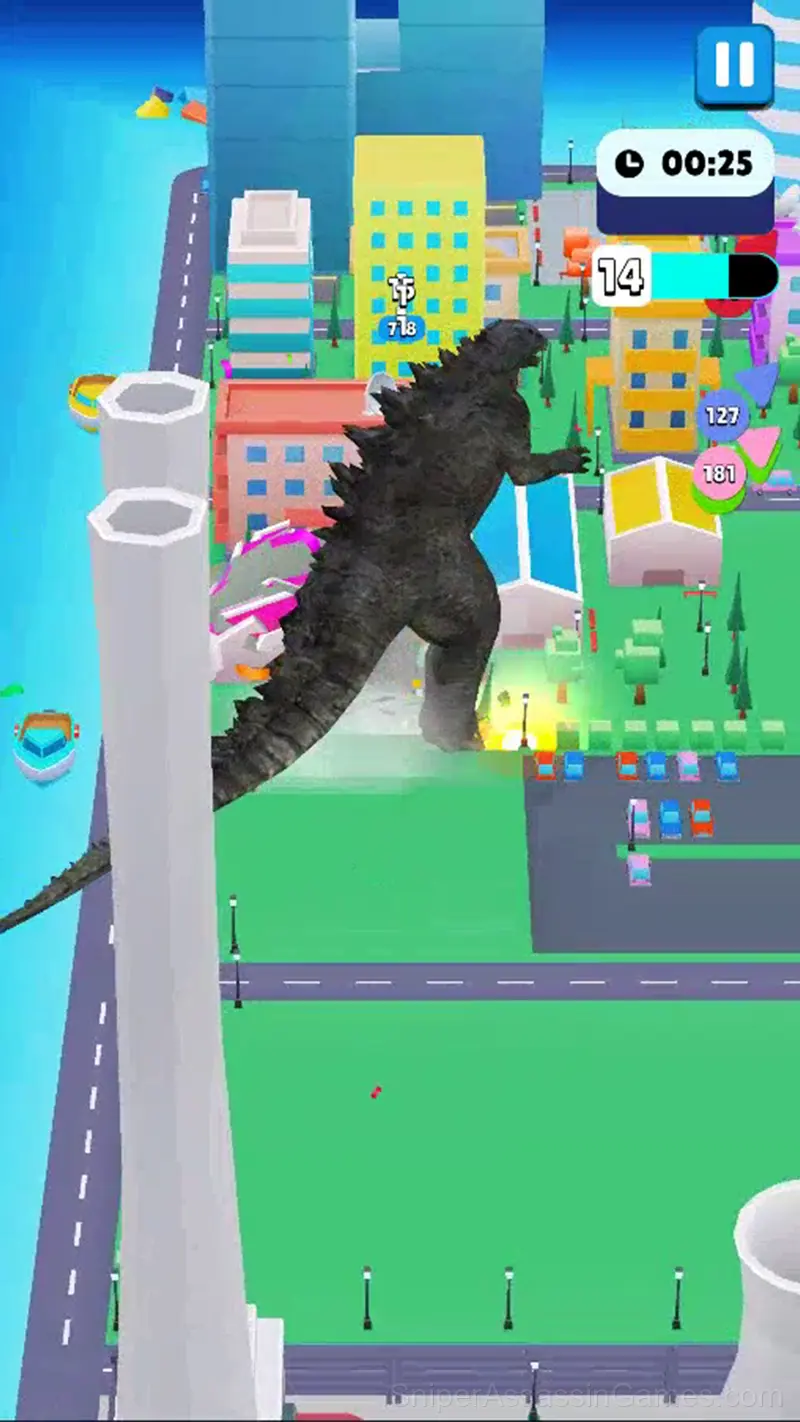 Crazy Kaiju 3D gameplay screenshot 1