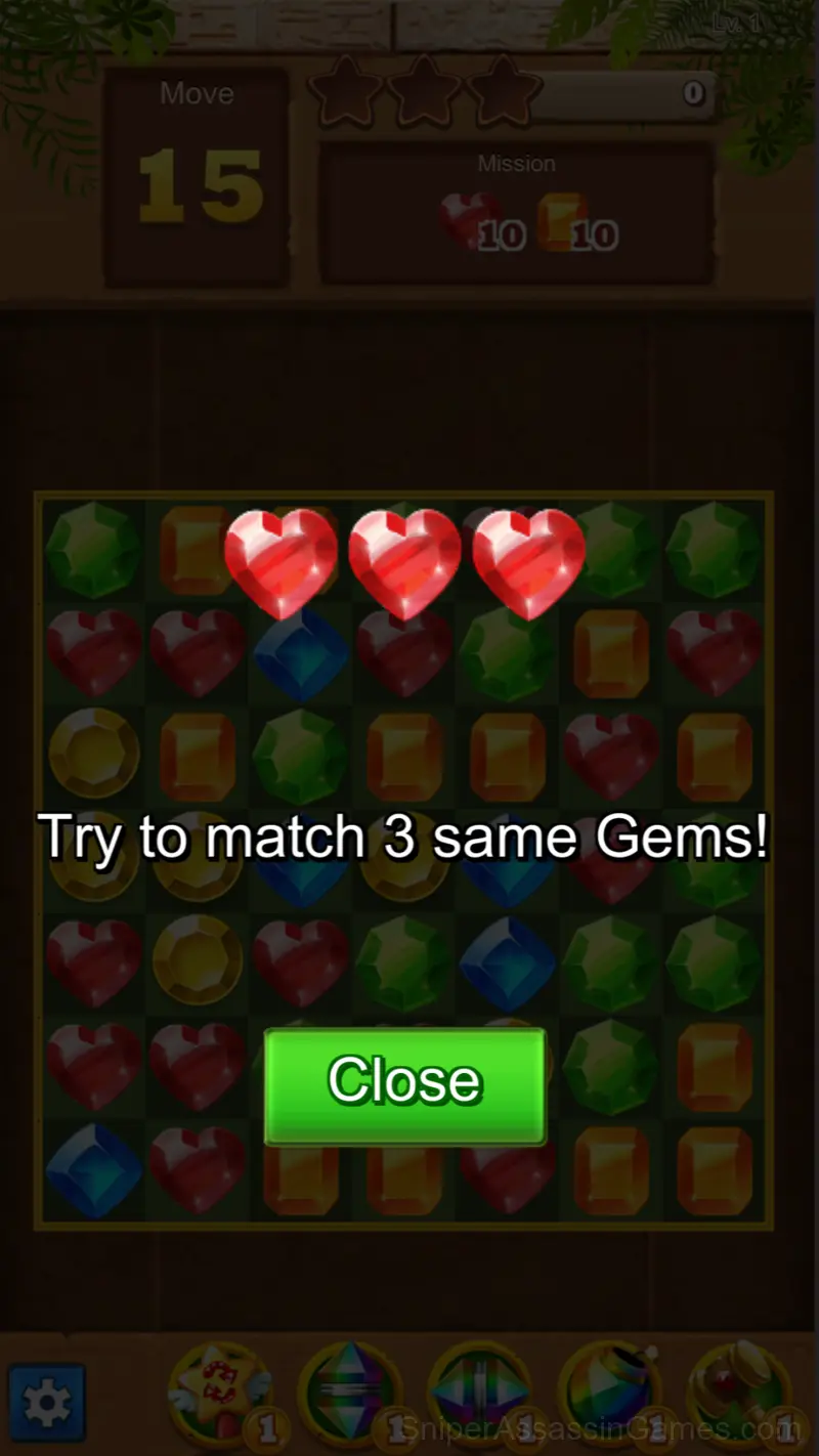 Jewels Jungle: Match 3 gameplay screenshot 1