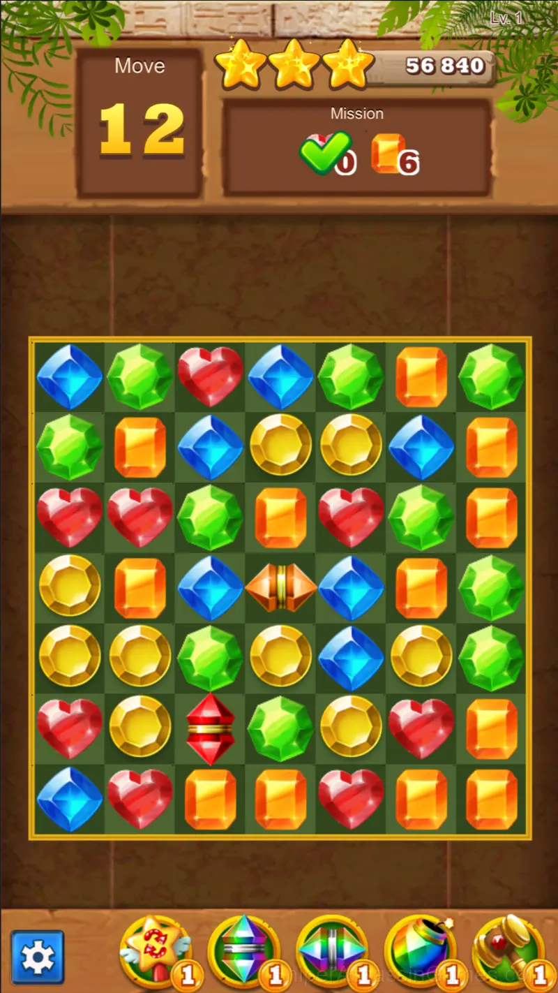 Jewels Jungle: Match 3 gameplay screenshot 2