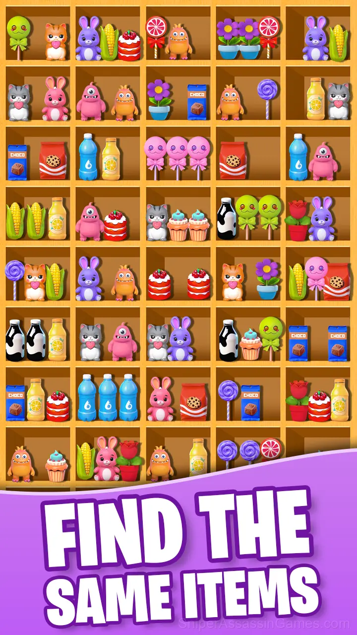Goods Sort: Matching Items by Shelves gameplay screenshot 1