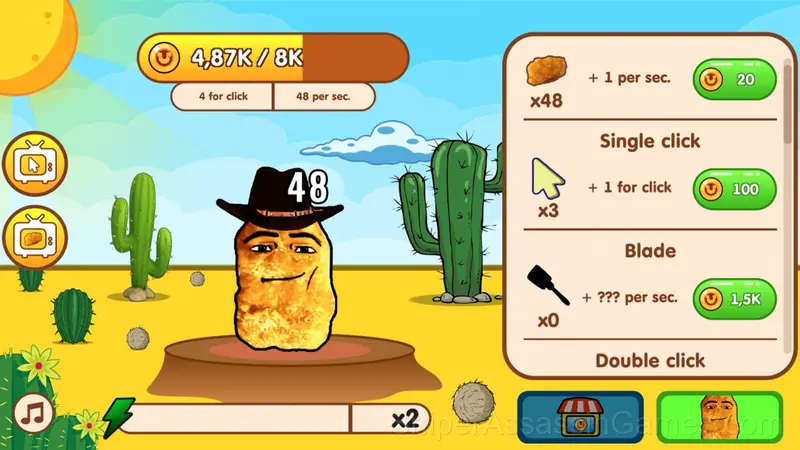 Evolution of Omega Nuggets: Clicker gameplay screenshot 1