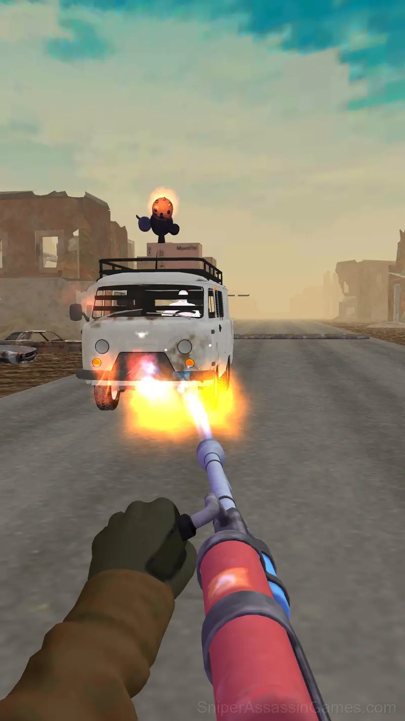 Godfather Road Chase: Realistic Shooter Guns gameplay screenshot 4