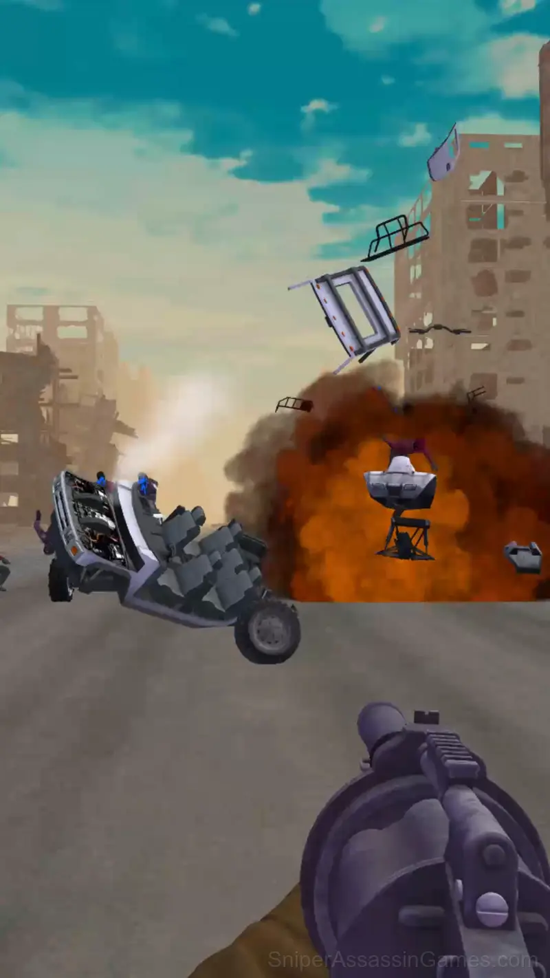 Godfather Road Chase: Realistic Shooter Guns gameplay screenshot 5
