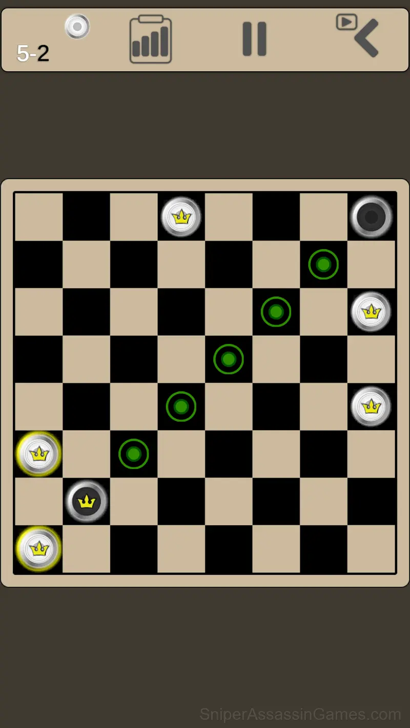 Russian Checkers vs. computer gameplay screenshot 1
