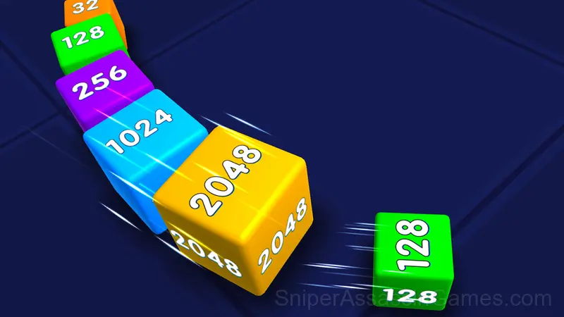 Cube Snake 2048 gameplay screenshot 1