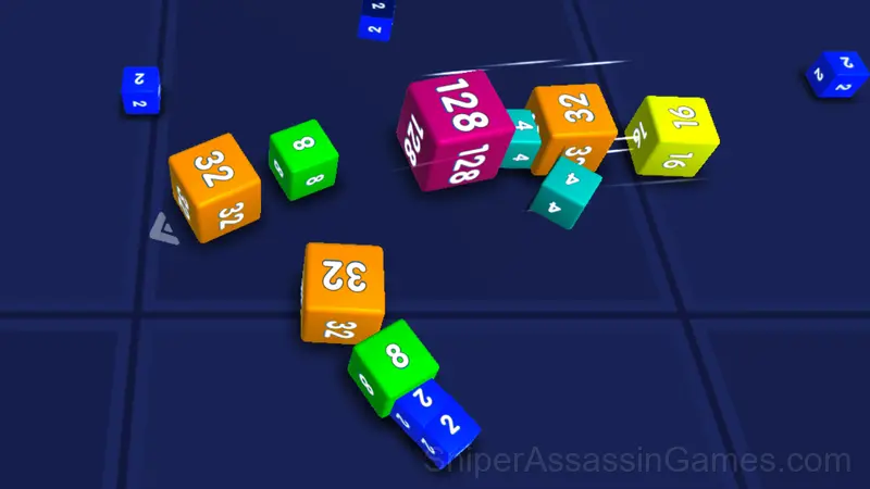 Cube Snake 2048 gameplay screenshot 2