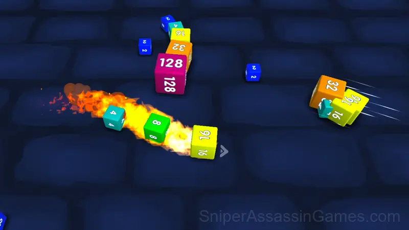 Cube Snake 2048 gameplay screenshot 4