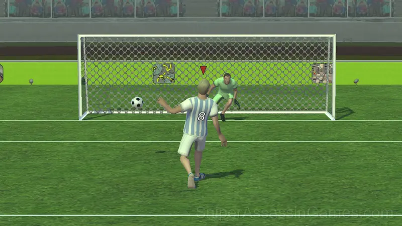 Soccer: penalty shootout gameplay screenshot 2
