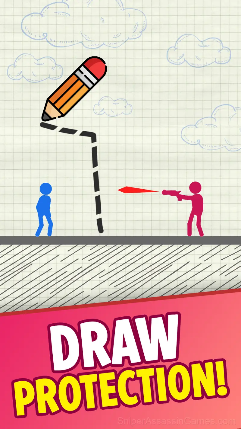 Drawn Little Men Battle gameplay screenshot 1