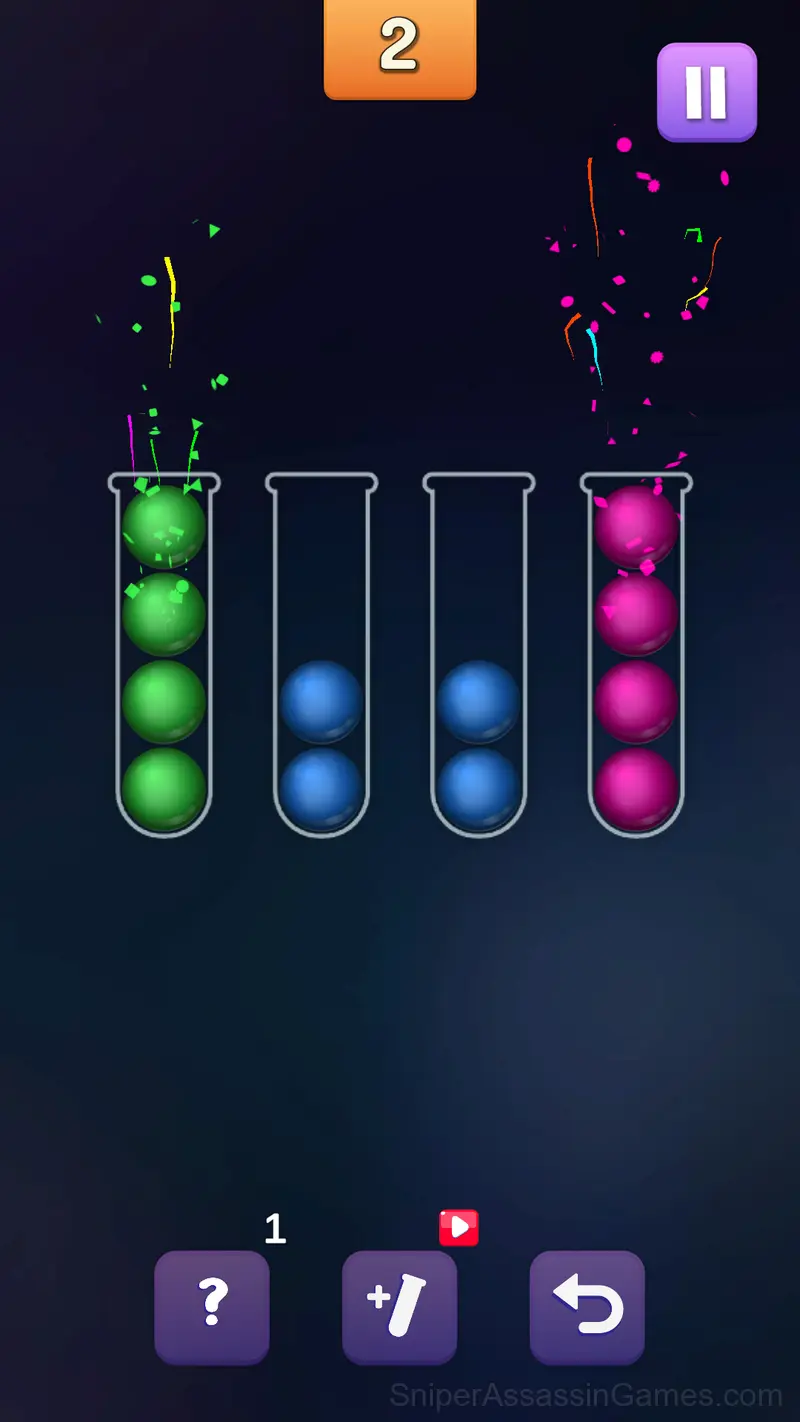 Sort Colored Balls Puzzle gameplay screenshot 1