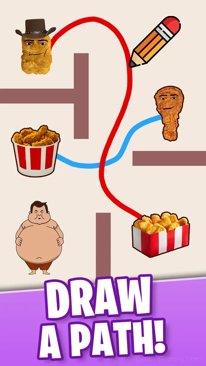Nuggets: Draw A Path! gameplay screenshot 2