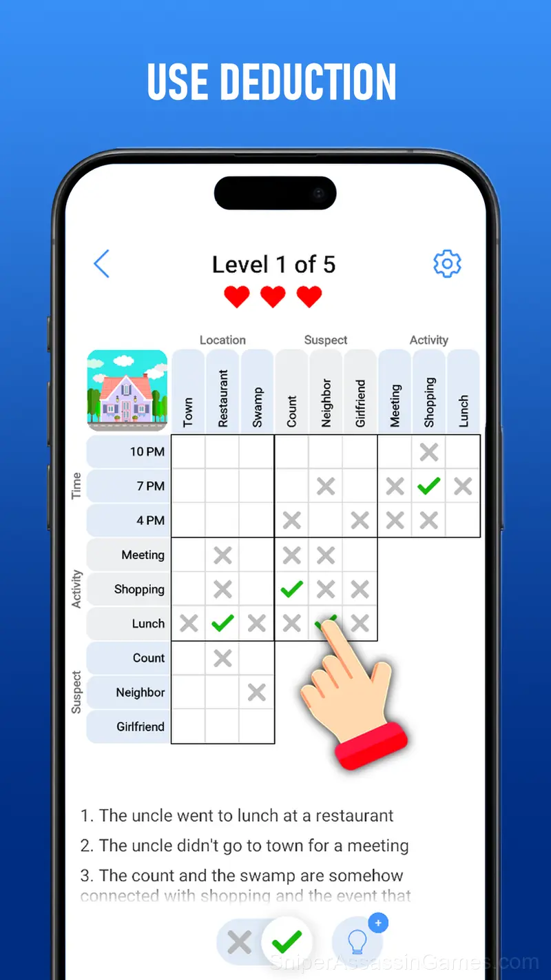 Detective - Logic Puzzles gameplay screenshot 2
