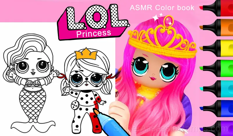 Play LOL Princess ASMR Color book