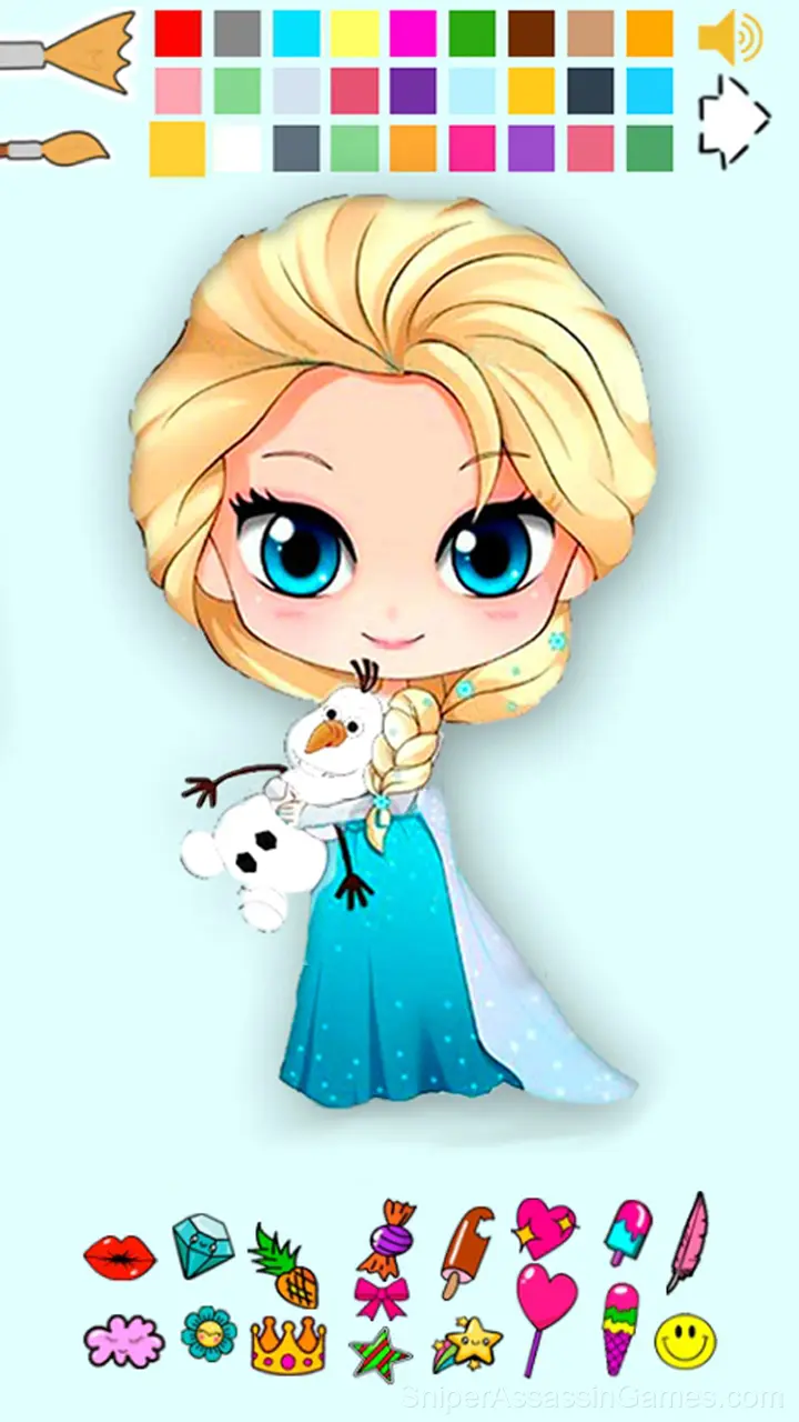 LOL Princess ASMR Color book gameplay screenshot 1