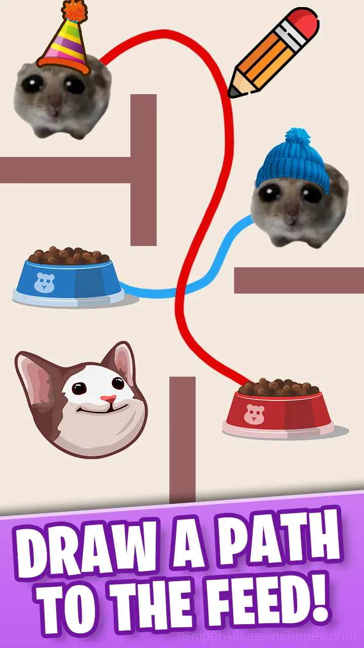 Save The Hamster from Cat! gameplay screenshot 1