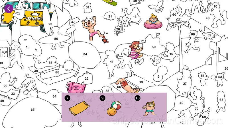 Stickers by numbers gameplay screenshot 1