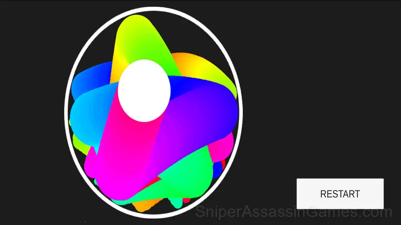 Rainbow trail from a circle gameplay screenshot 2